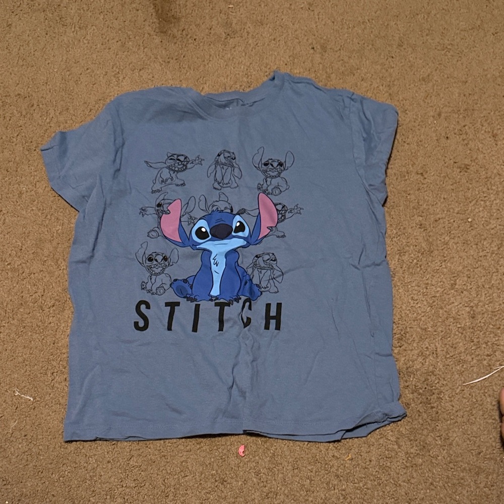 Disney Stitch Kids Graphic Tee - Blue and Pink